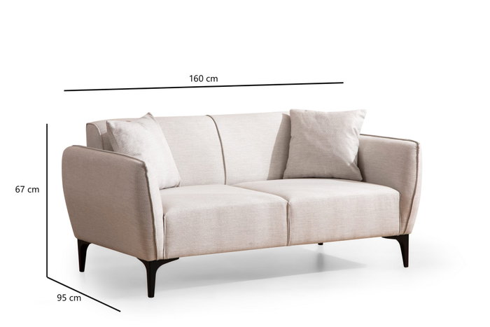 Atelier Del Sofa Sofá de 2 Plazas Off White